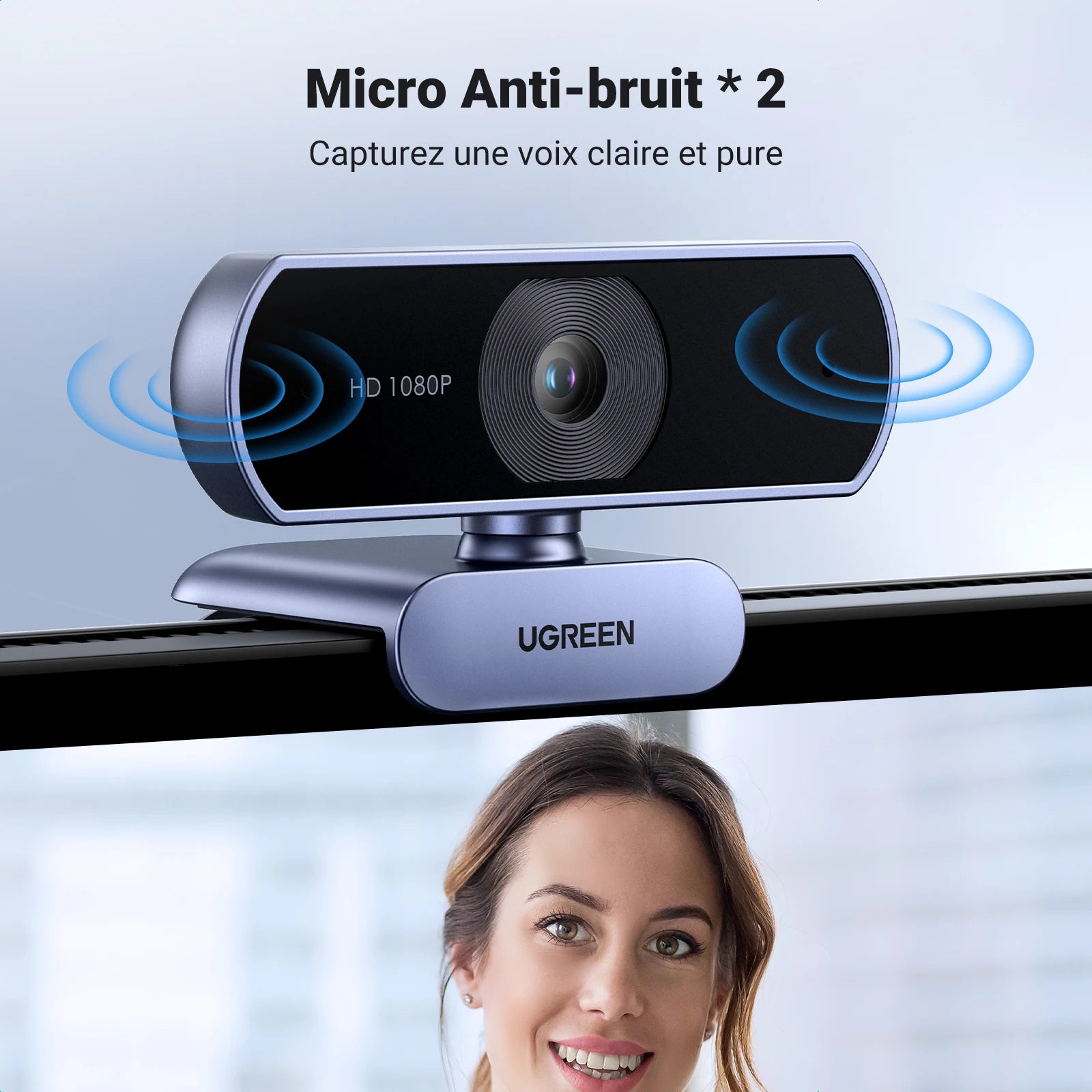 UGREEN USB Webcam 1080P HD - Micro intégré - Streaming & visio